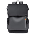 NNEOBA Waterproof PU Leather Laptop Backpack Computer Bag Grey