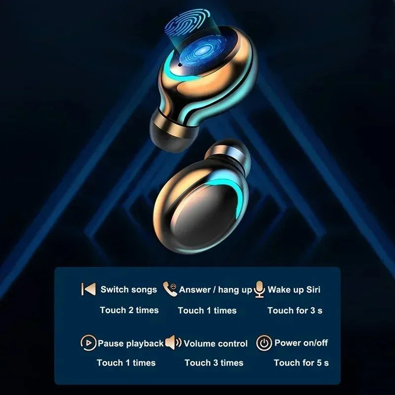 NNEOBA Wireless Earbuds 9D Stereo Sports Headphones
