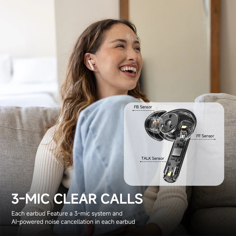 NNEOBA Noise Cancelling TWS Bluetooth Earbuds