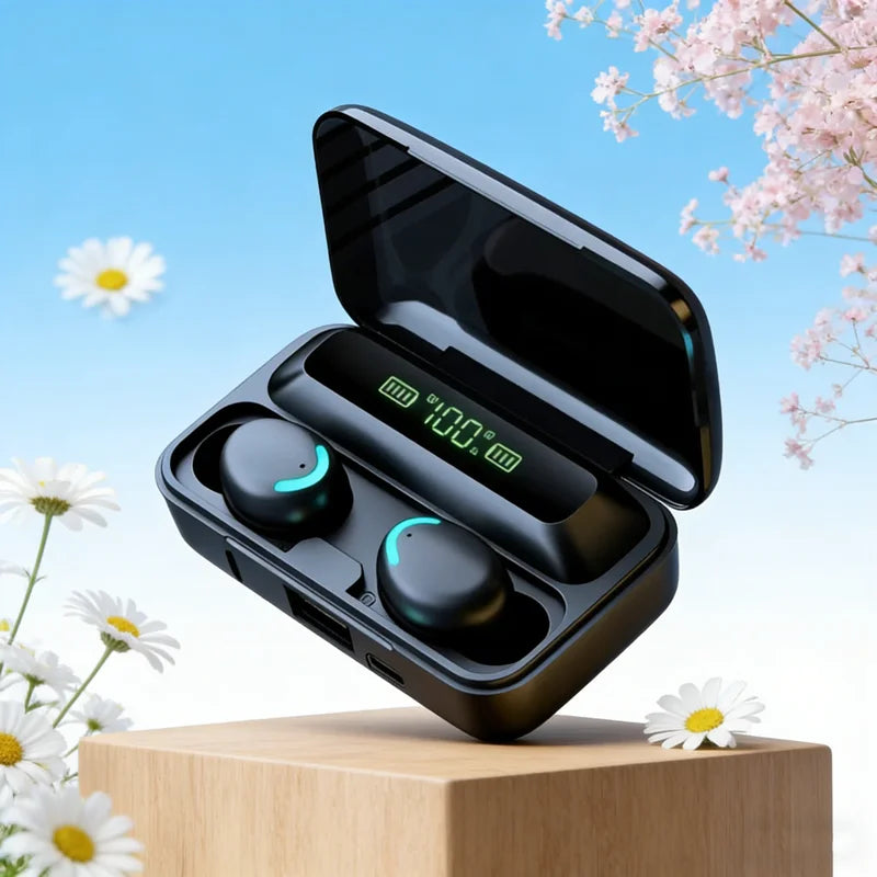 NNEOBA Wireless Earbuds 9D Stereo Sports Headphones
