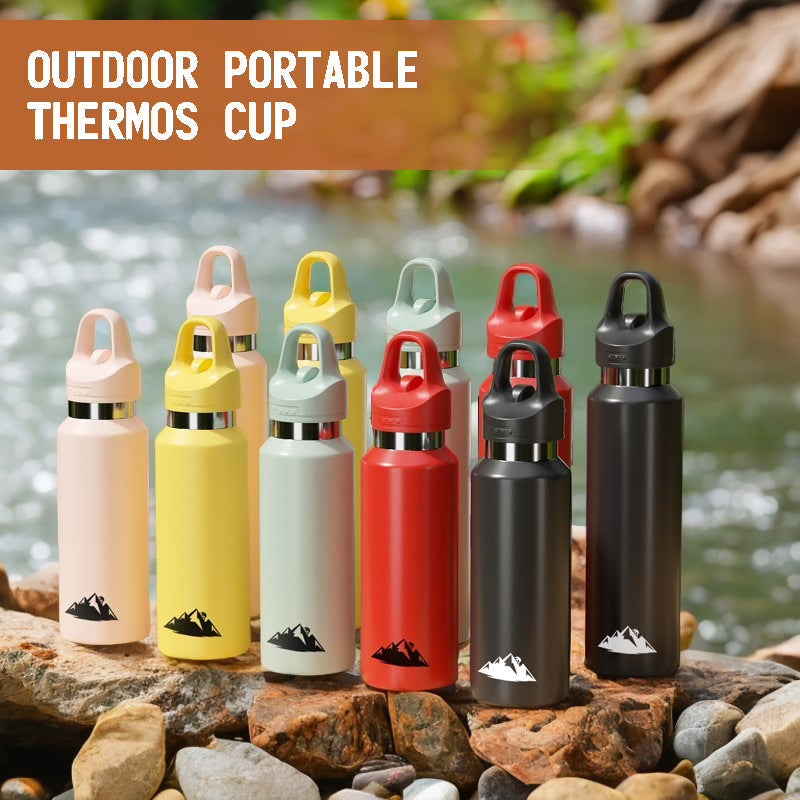 Black 480ml Insulated Stainless Steel Water Bottle - Leakproof One-Click Lid Thermal Flask for Hot & Cold Drinks-1